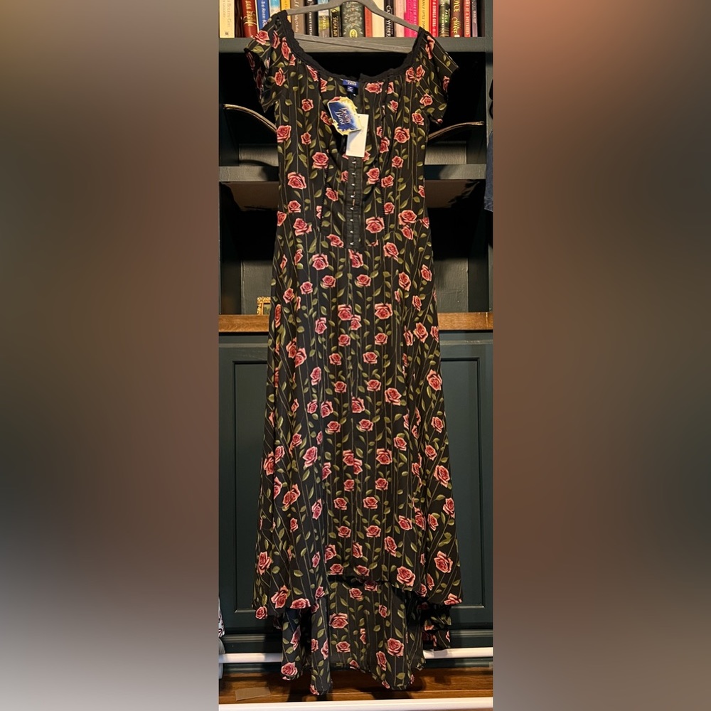 Beauty and the beast floral off the shoulder corset style dress